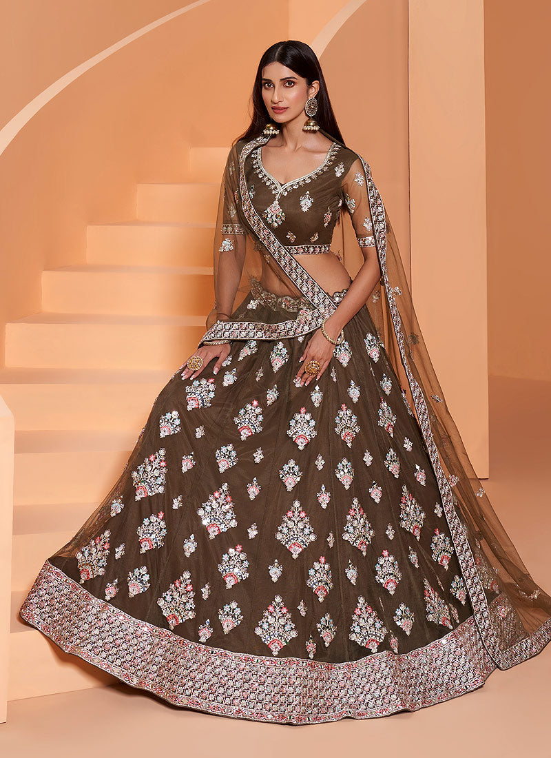 Olive Green Lehenga Choli In Germany