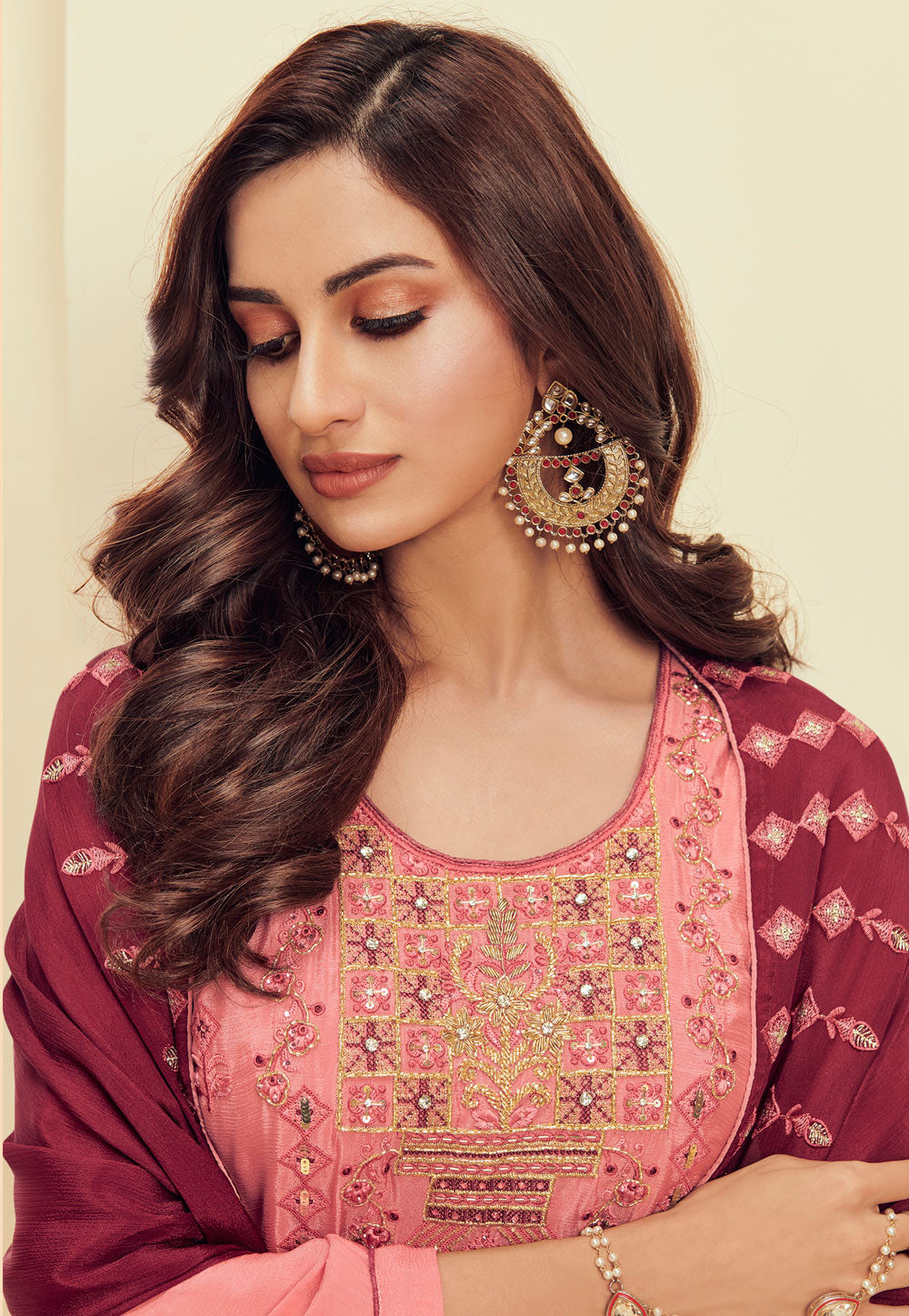 Pink Pakistani Pant Suit In usa uk canada
