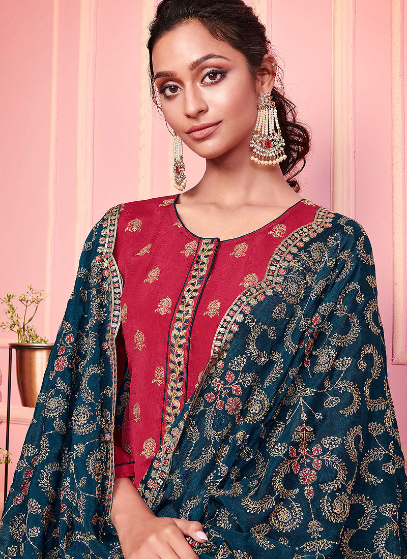 Rani Pink And Blue Pant Suit In uk