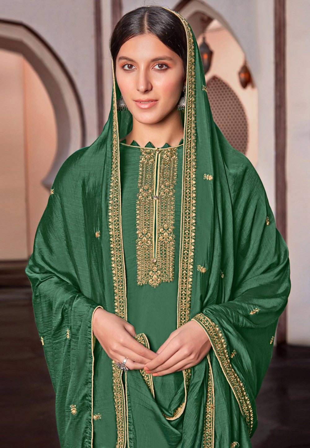 Green Golden Style Pant Suit In usa uk canada