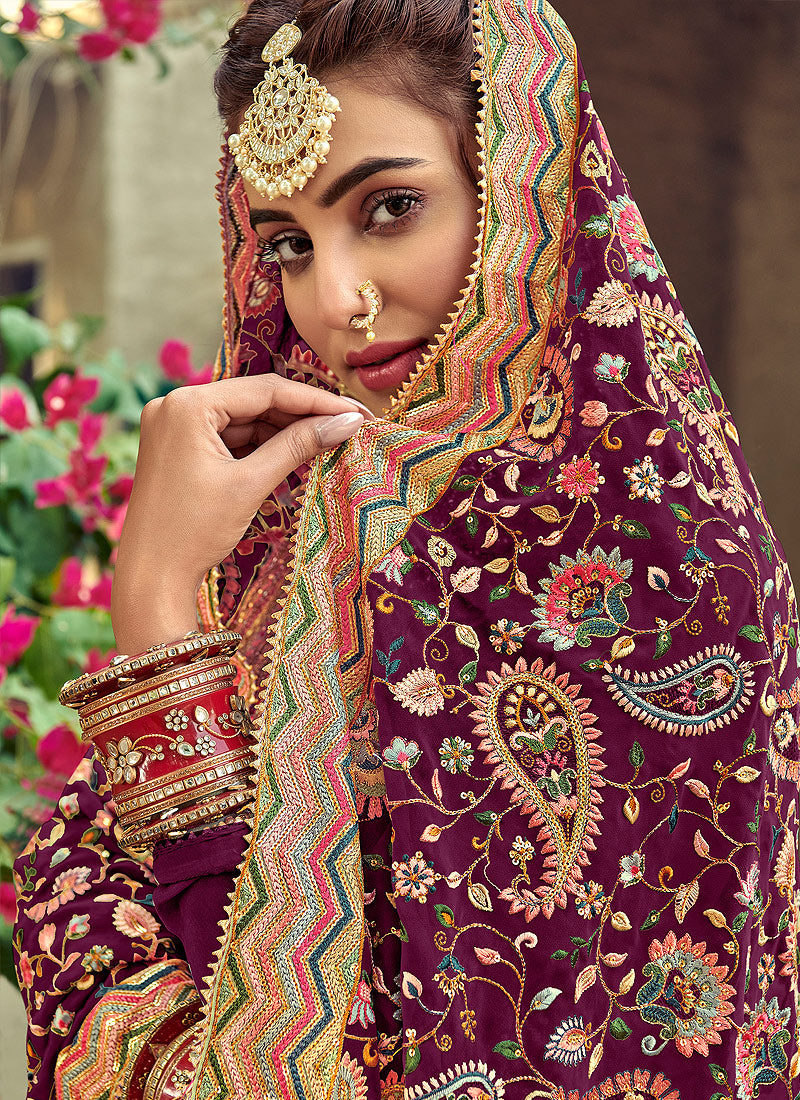 Wine Georgette Palazzo Suit In canada