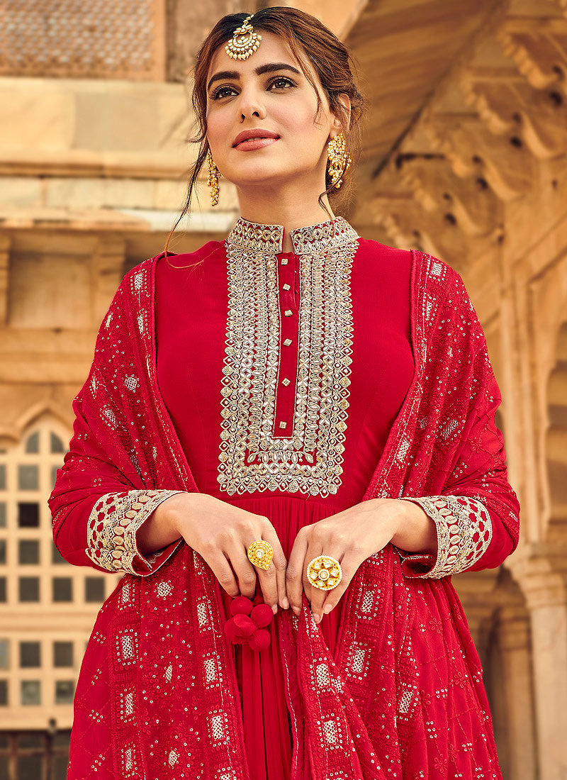 Red Indian Bridal Anarkali Suit In usa