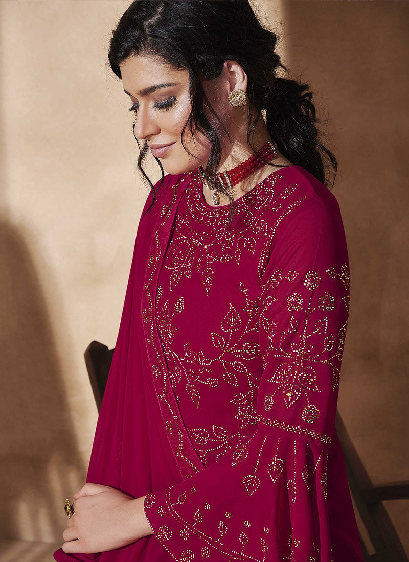 Hot Pink Palazzo Suit In canada