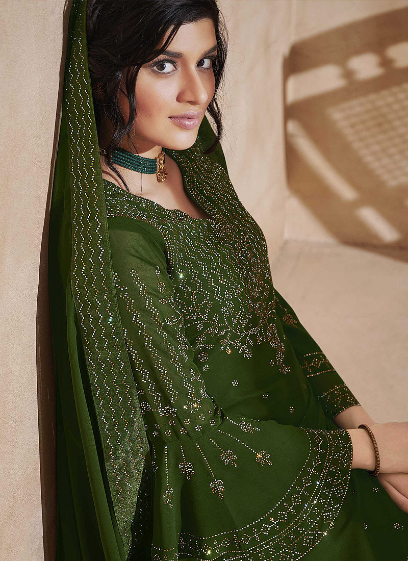 Green Palazzo Suit In usa