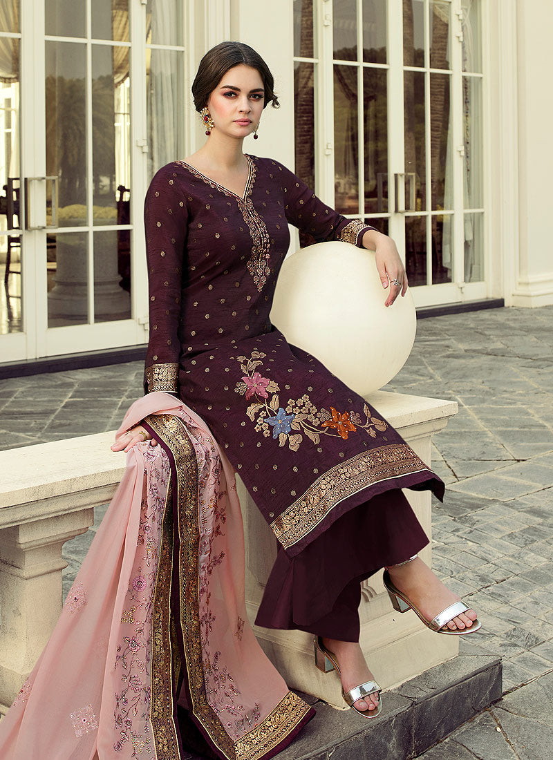 Magenta Palazzo Suit In usa uk canada