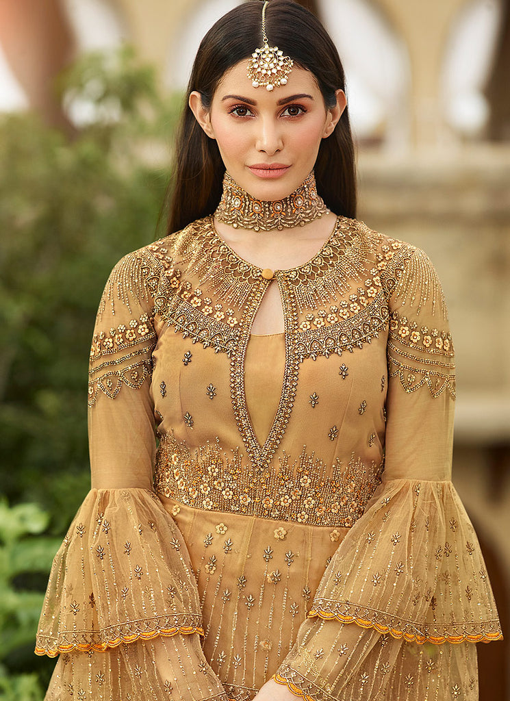 Mustard Yellow Anarkali Suit In usa