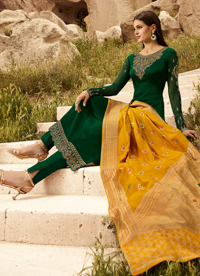Embroidered Pants Suit