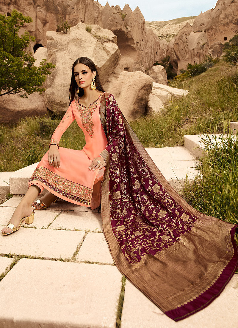 Embroidered Pants Suit