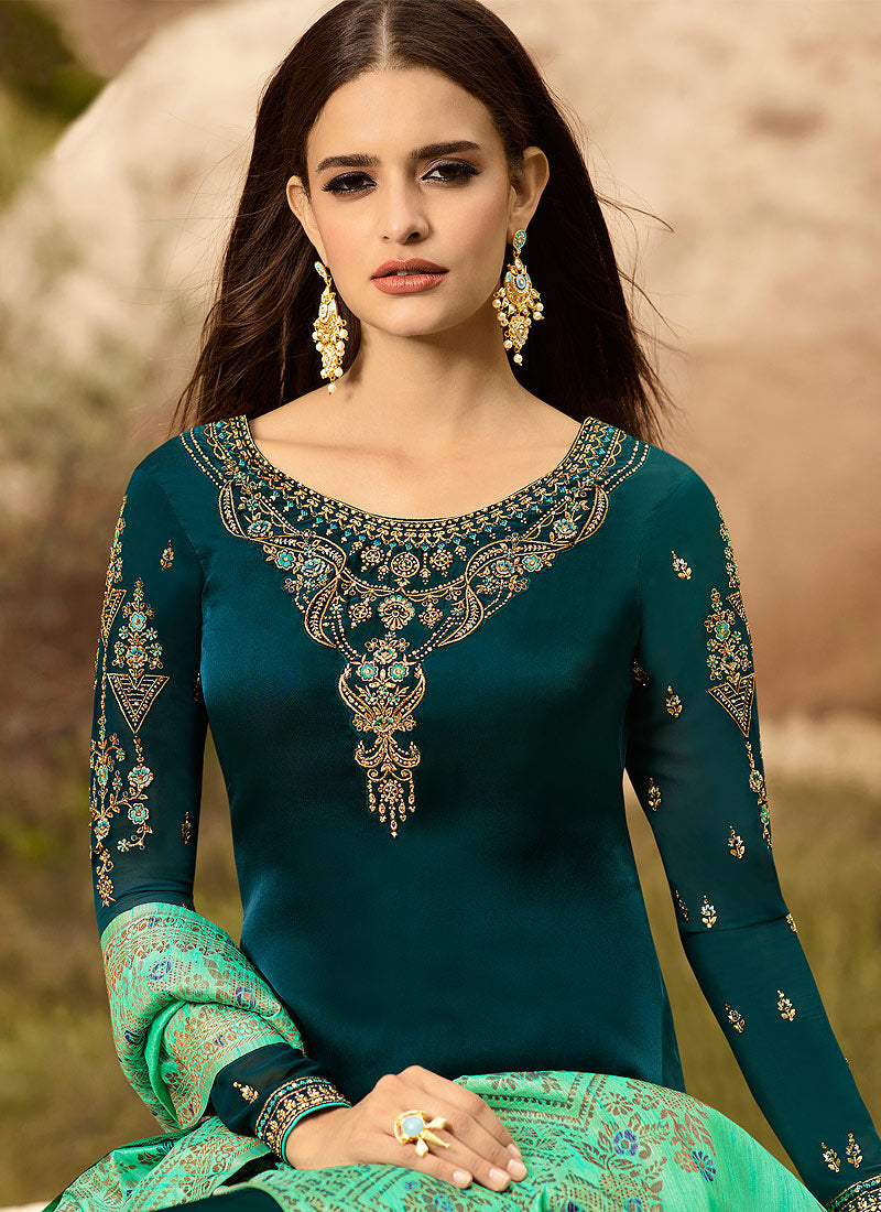 Embroidered Pants Suit