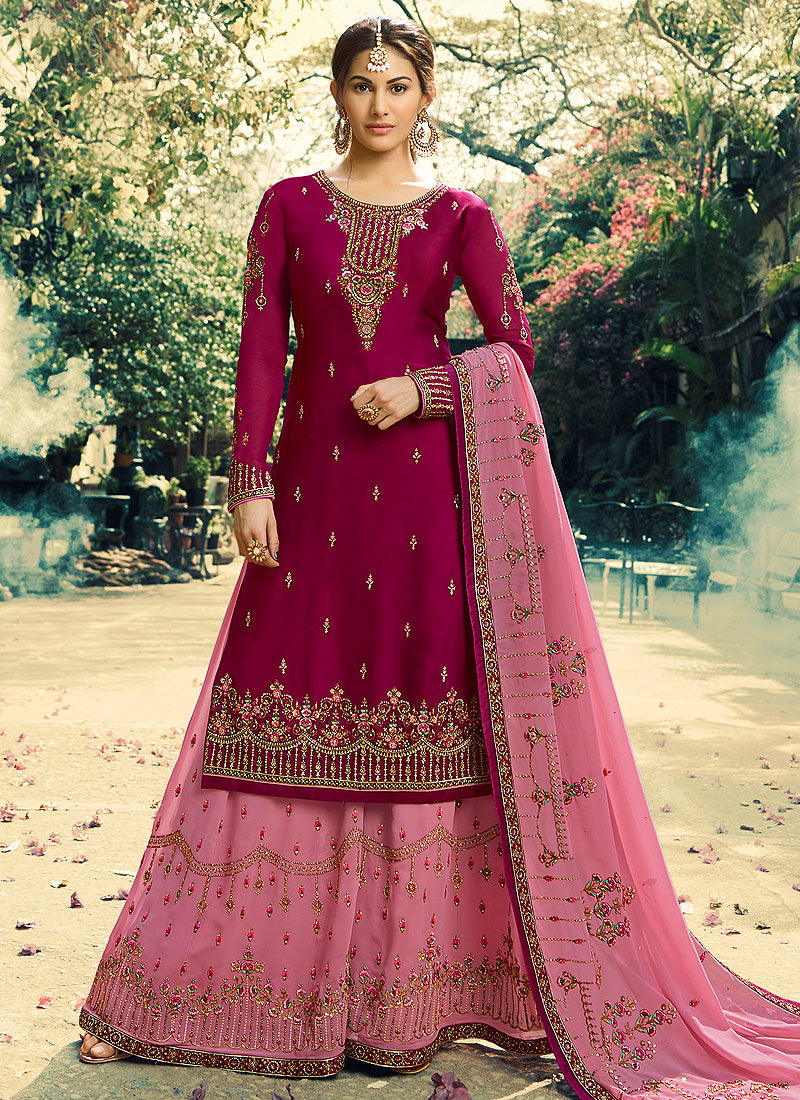 Embroidered Gharara Suit