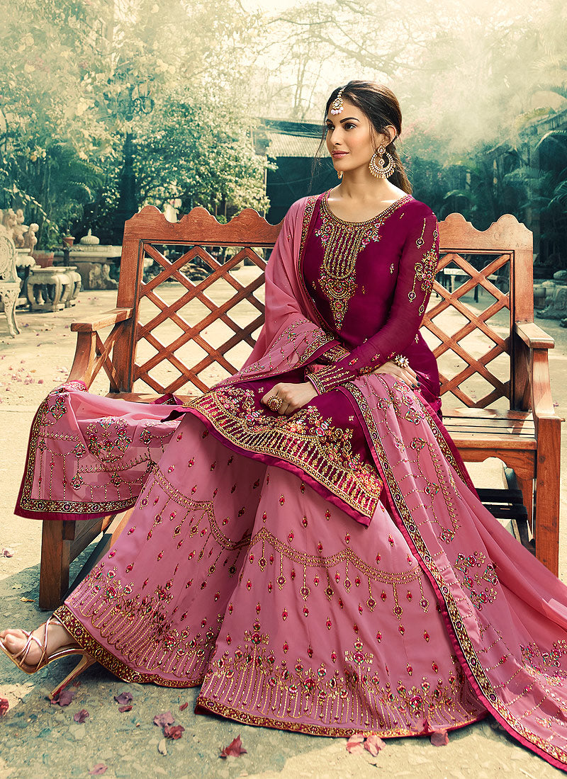 Embroidered Gharara Suit
