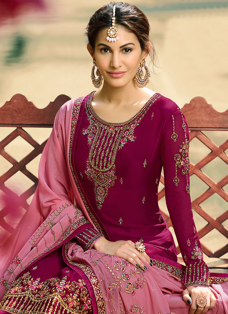 Embroidered Gharara Suit