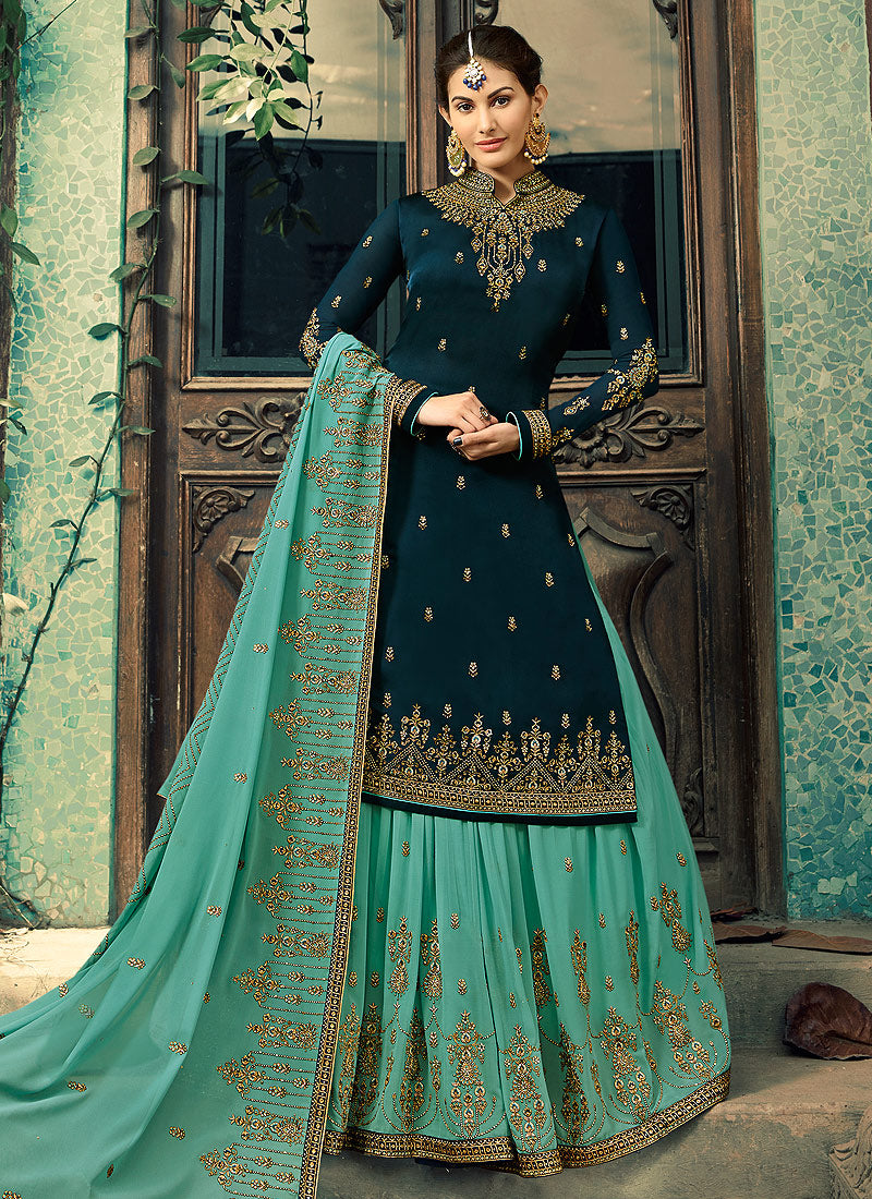 Embroidered Lehenga Suit