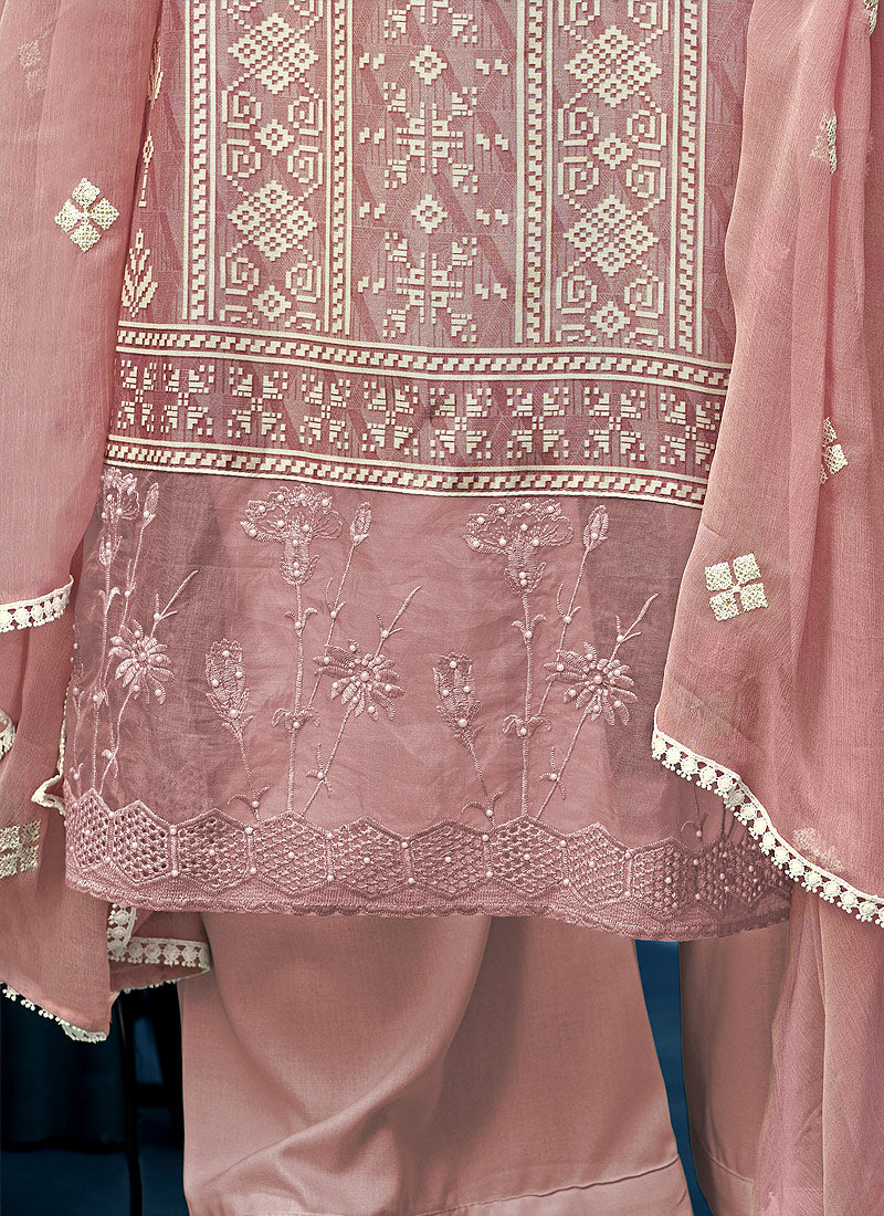 Light Pink Pearl Palazzo Suit In usa uk canada