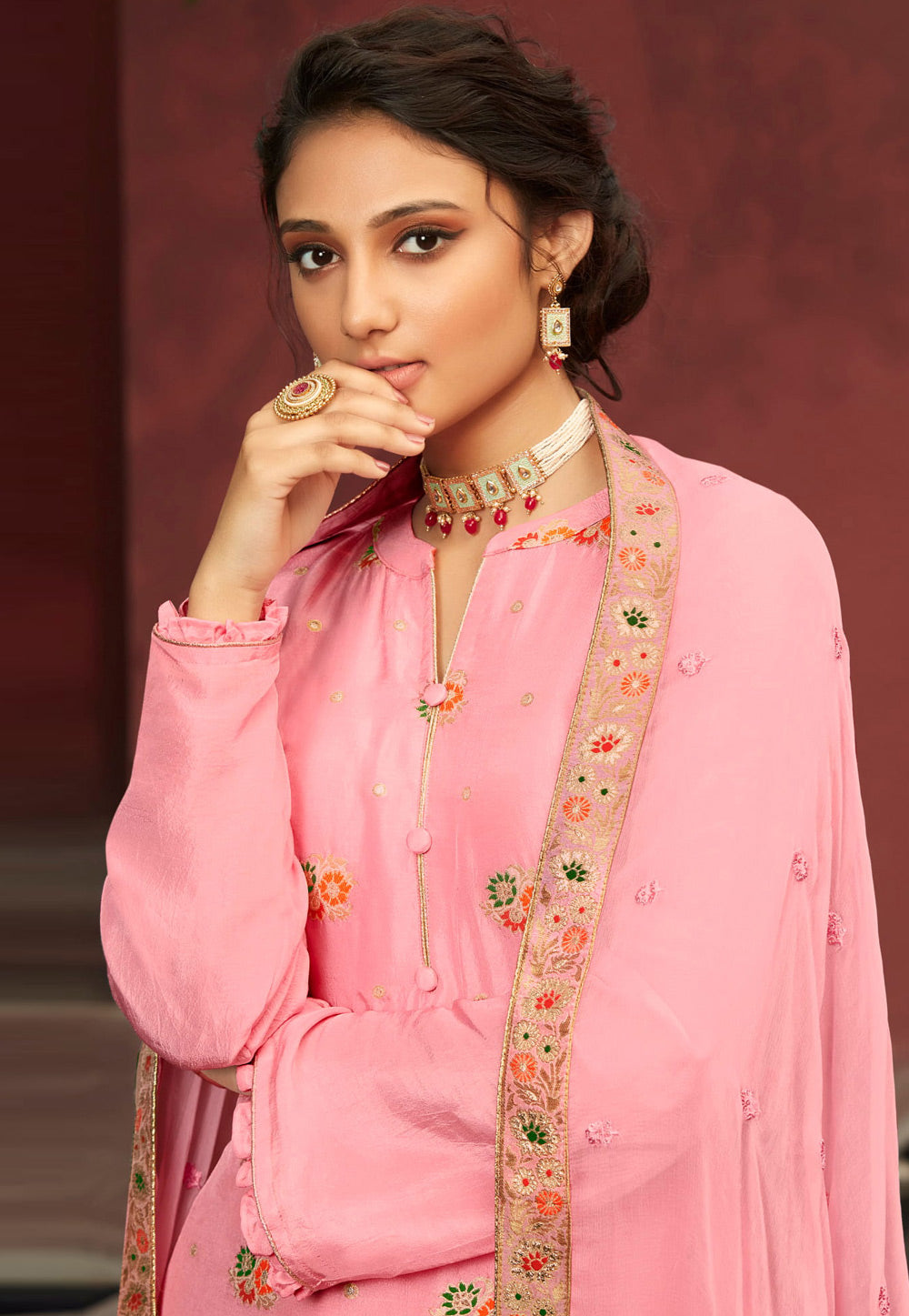 Pink Palazzo Suit In usa uk canada