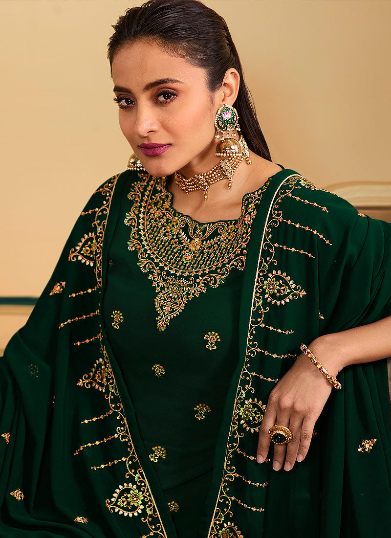 Dark Green Pant Style Suit In usa