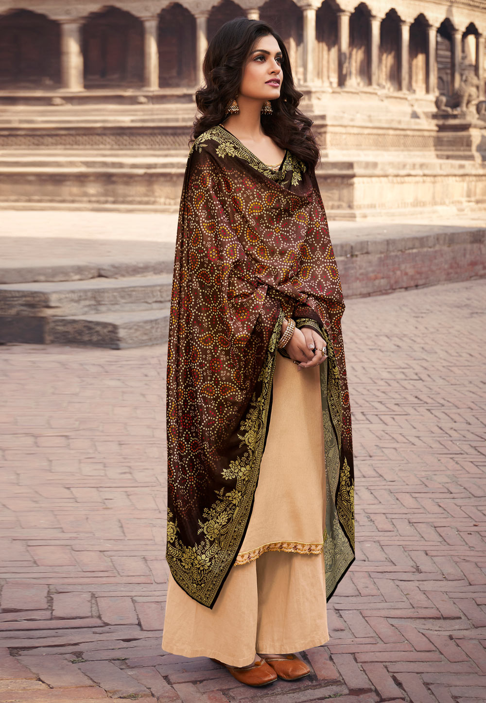 Beige Palazzo Suit In usa uk canada