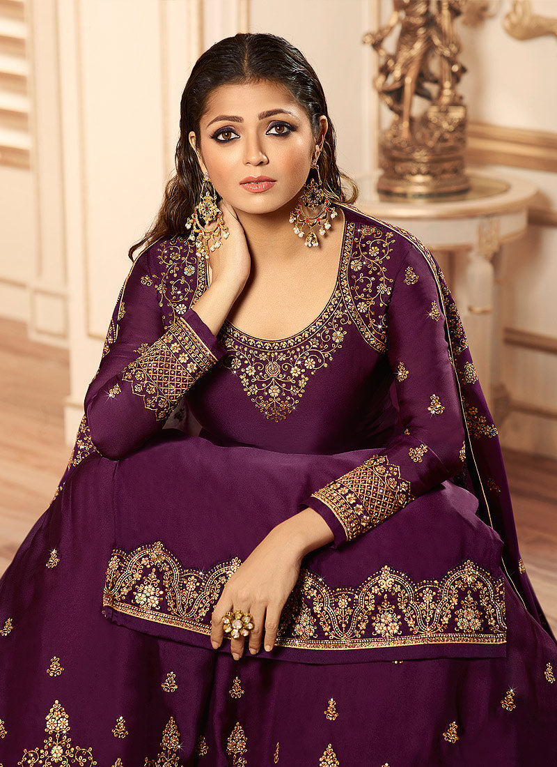 Magenta Wedding Lehenga Suit