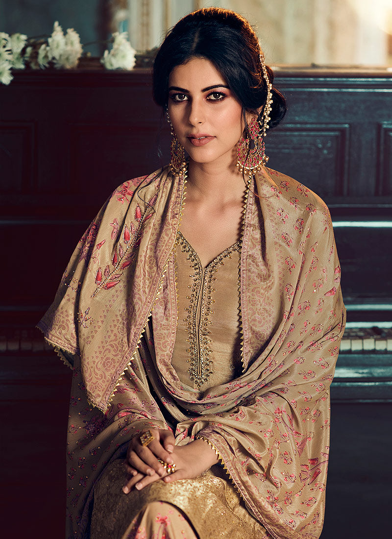 Peach Gharara Suit In usa uk canada