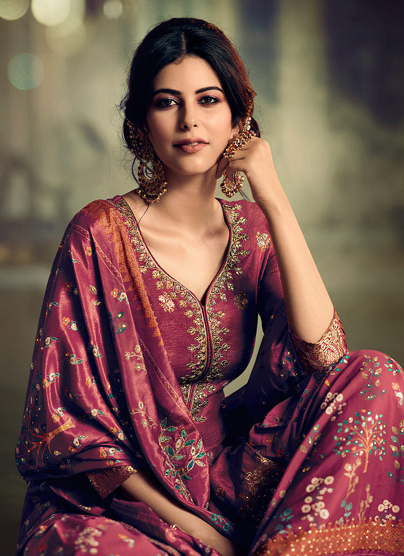Maroon Gharara Suit In usa uk