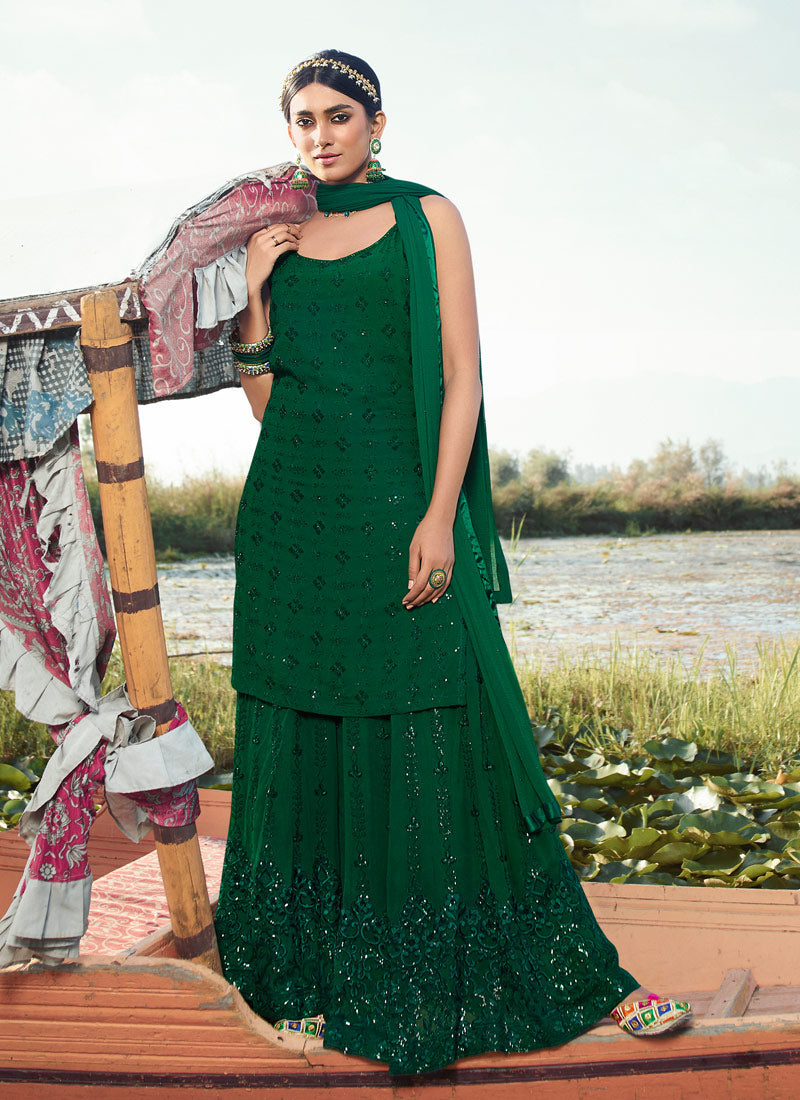 Green Gharara Suit In usa