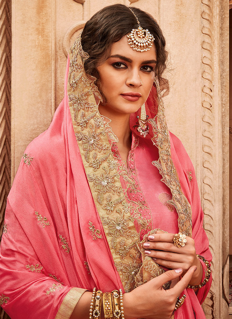 Embroidered Palazzo Pant Suit