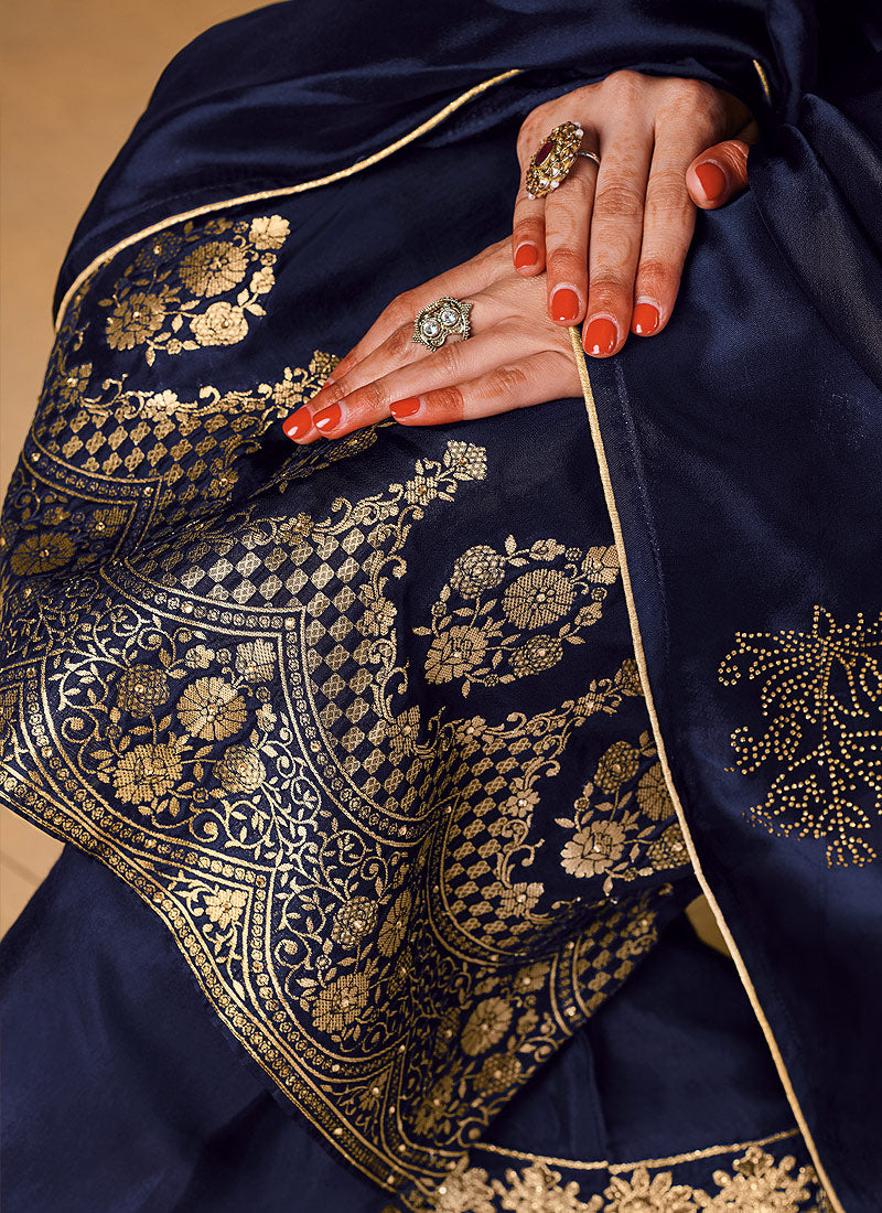 Embroidered Palazzo Suit