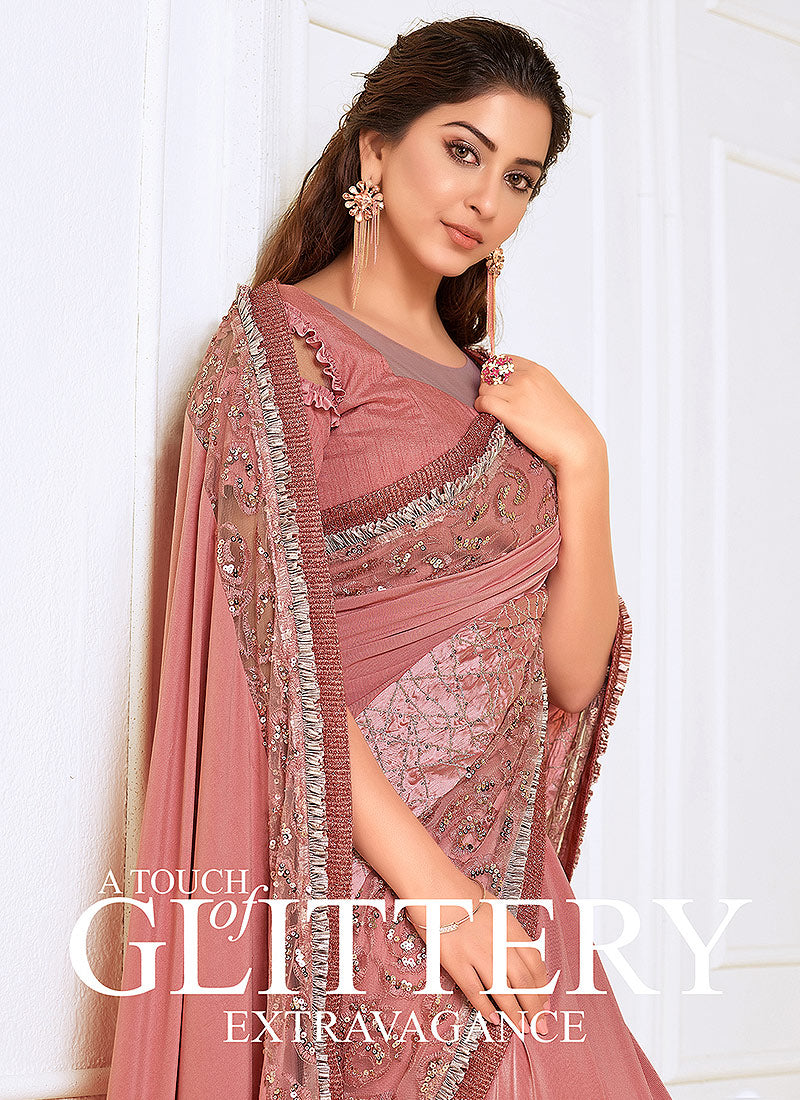 Rose Pink Saree In usa uk canada