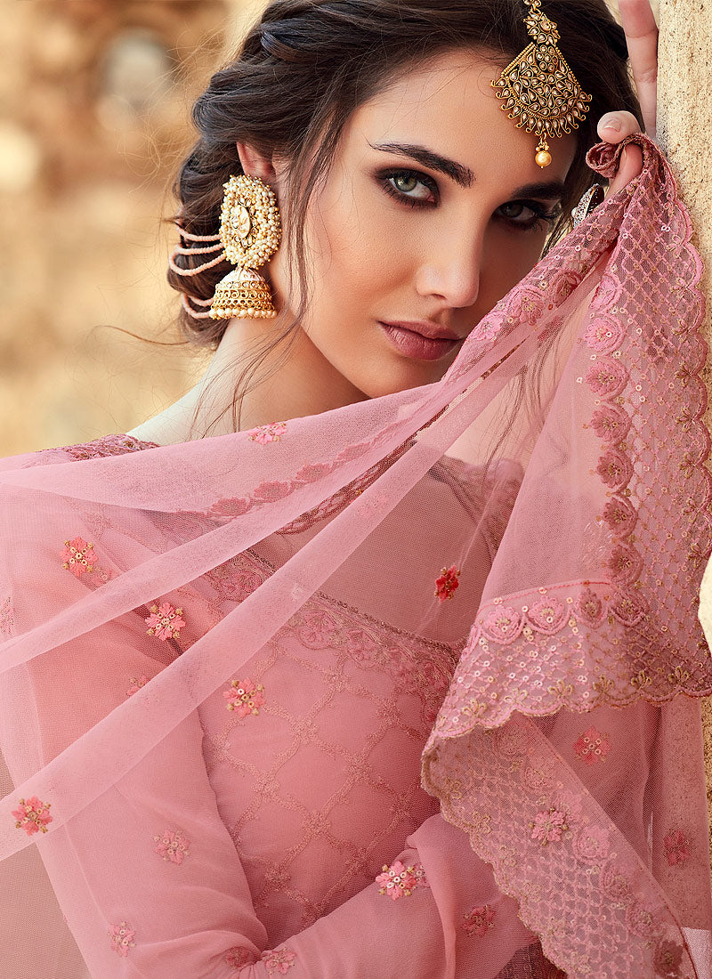 Soft Pink Sharara Suit In usa uk canada
