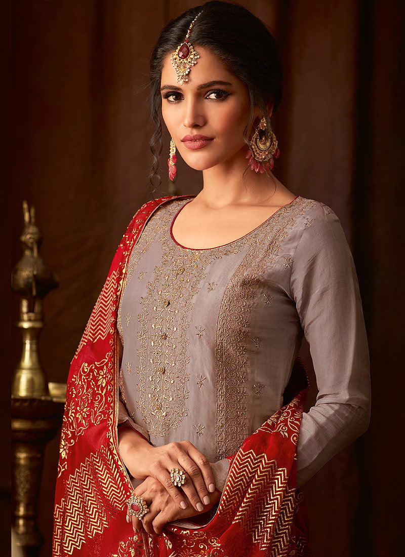 Embroidered Indian Pant Suit