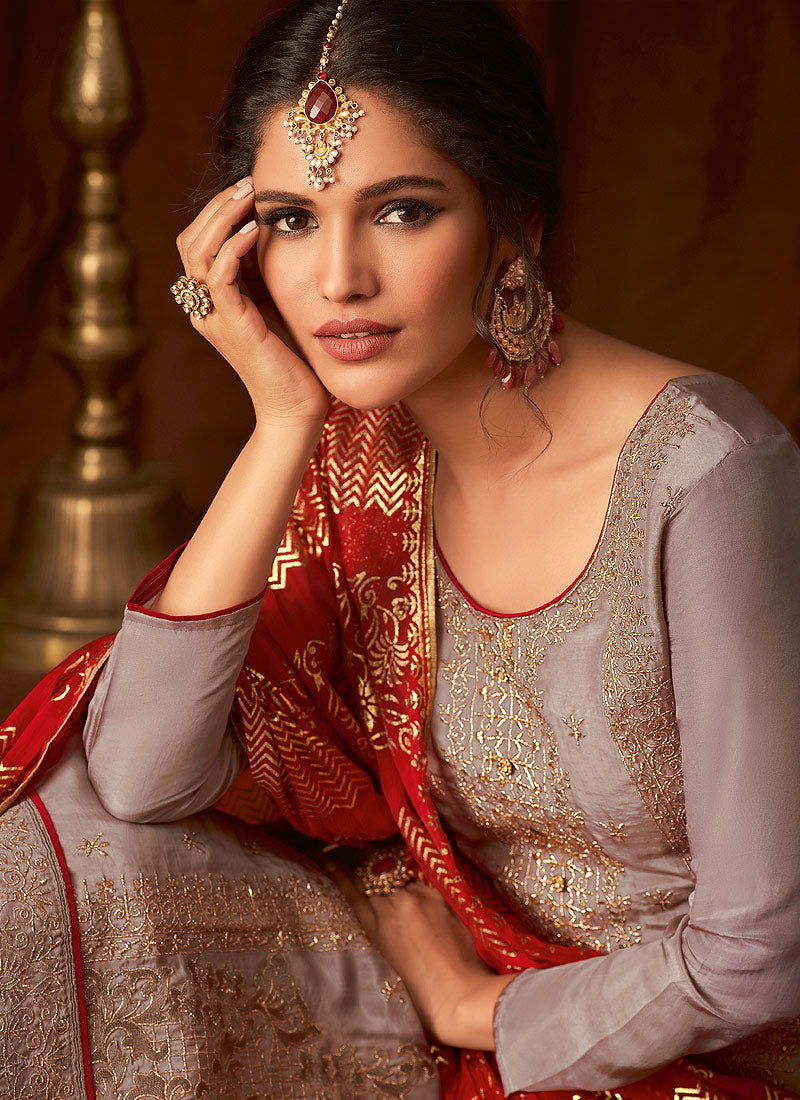 Embroidered Indian Pant Suit