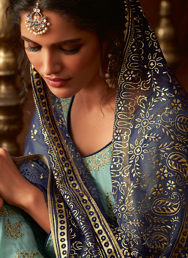 Embroidered Indian Pant Suit