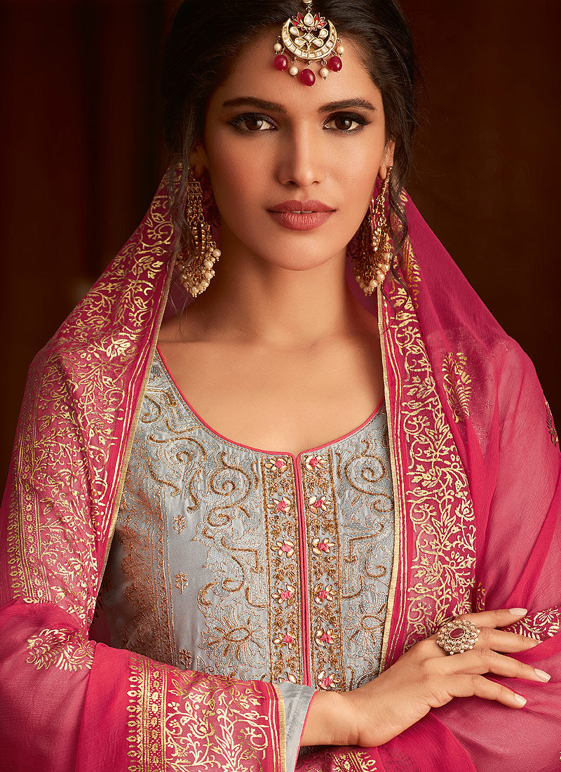 Embroidered Indian Pant Suit