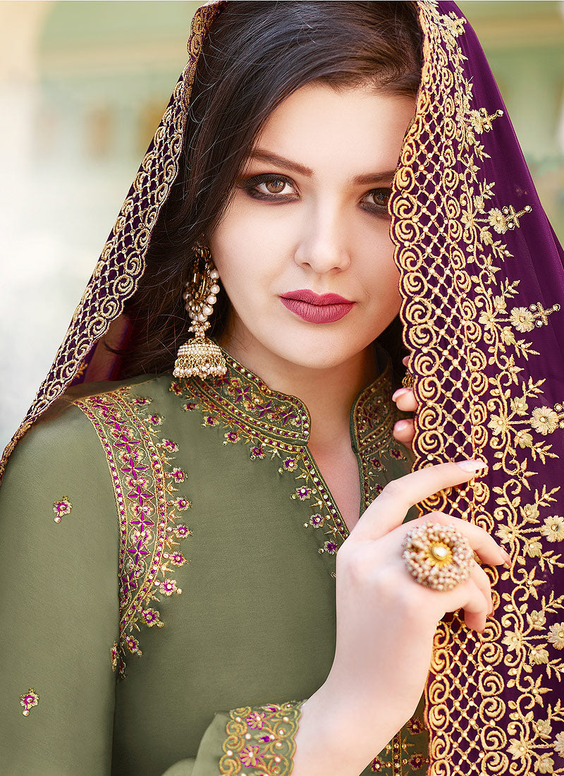 Embroidered Gharara Suit