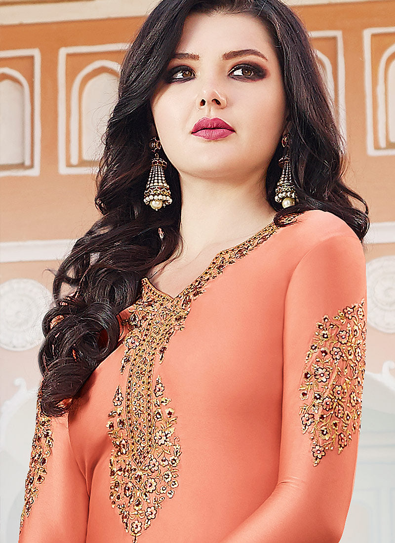 Embroidered Gharara Suit