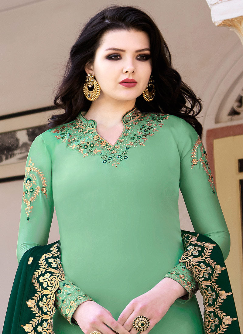 Embroidered Gharara Suit