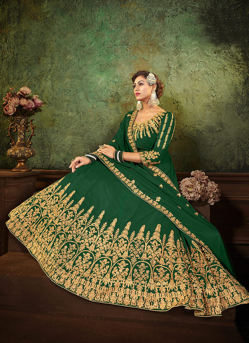 Green Anarkali Suit In usa uk canada