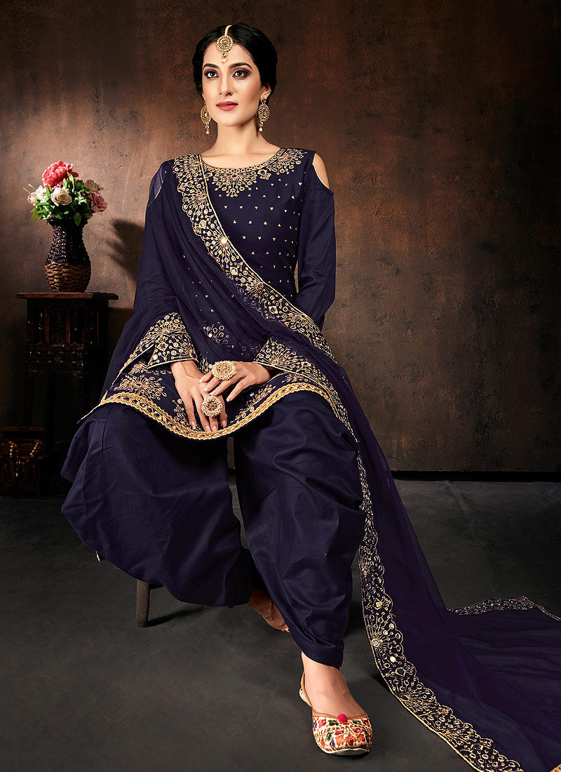 Navy Blue Punjabi Suit In usa uk canada