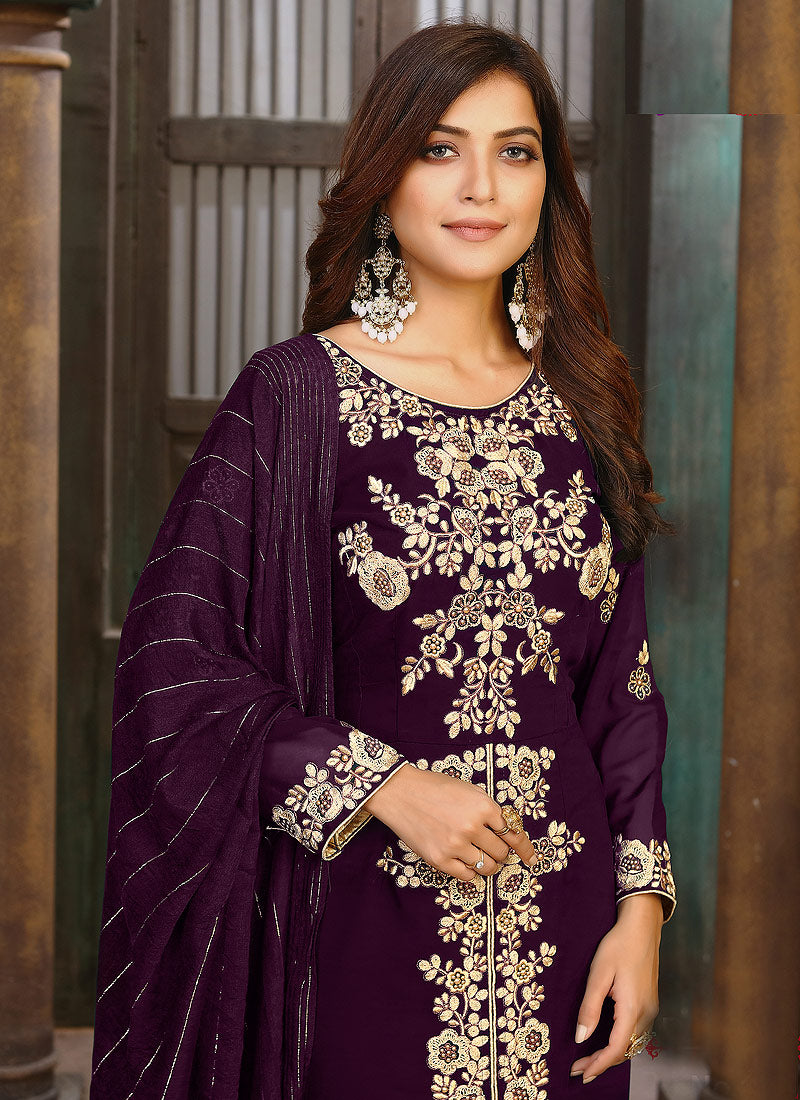Purple Pant Style Suit In usa