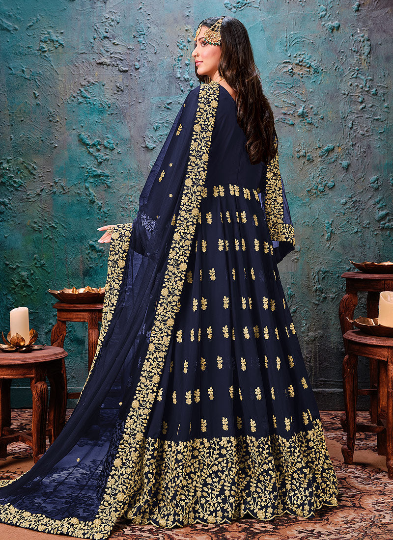 Dark Blue Anarkali Suit In usa