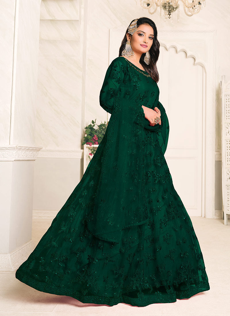 Green Anarkali Suit In usa