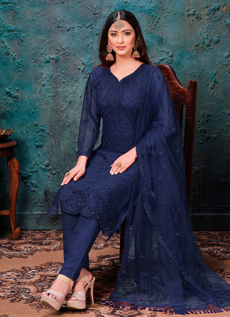 Blue Salwar Kameez In usa uk canada