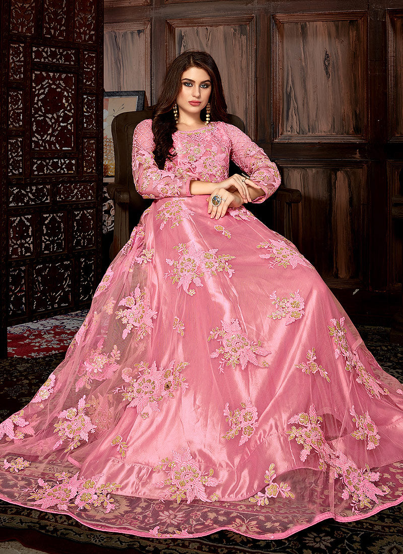 Net Anarkali Suit