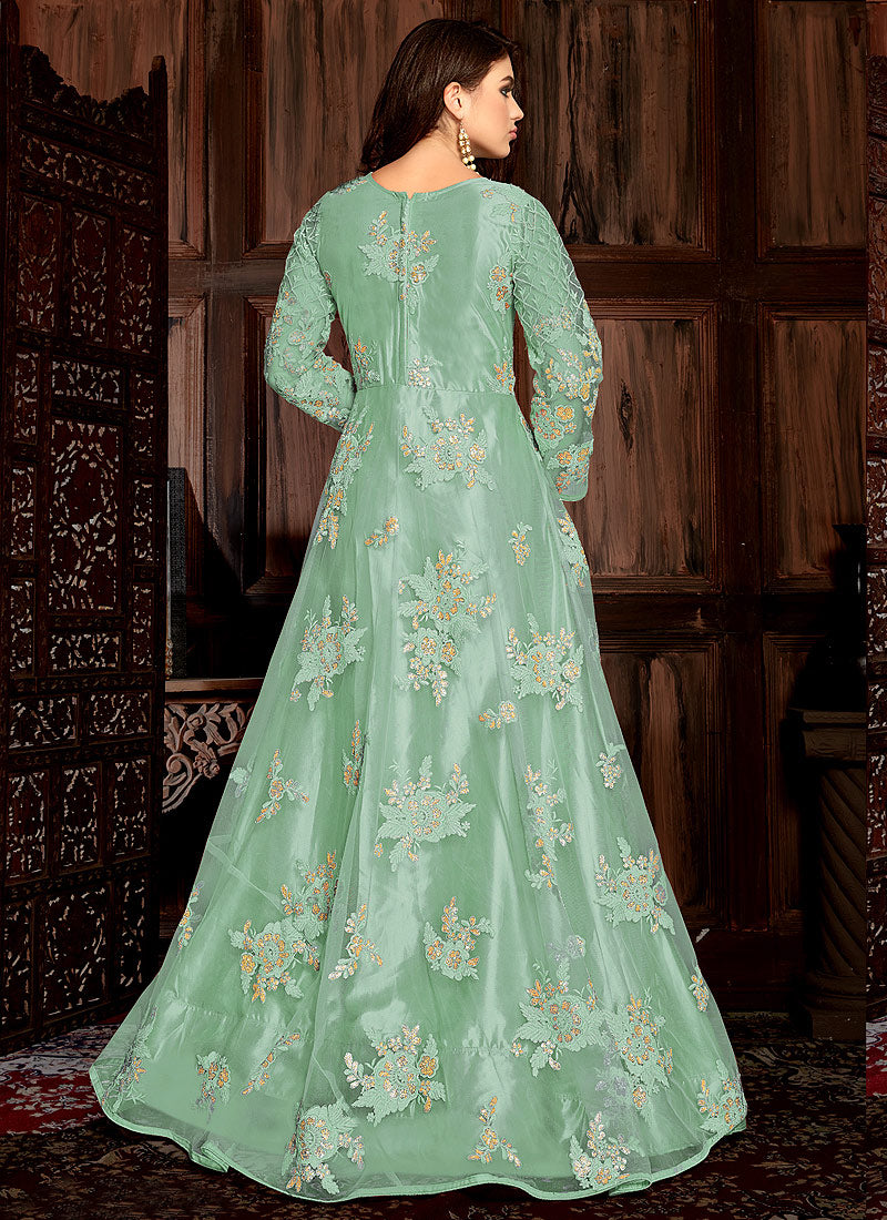 Net Anarkali Suit
