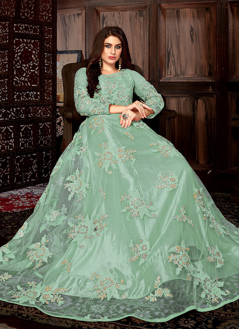 Net Anarkali Suit