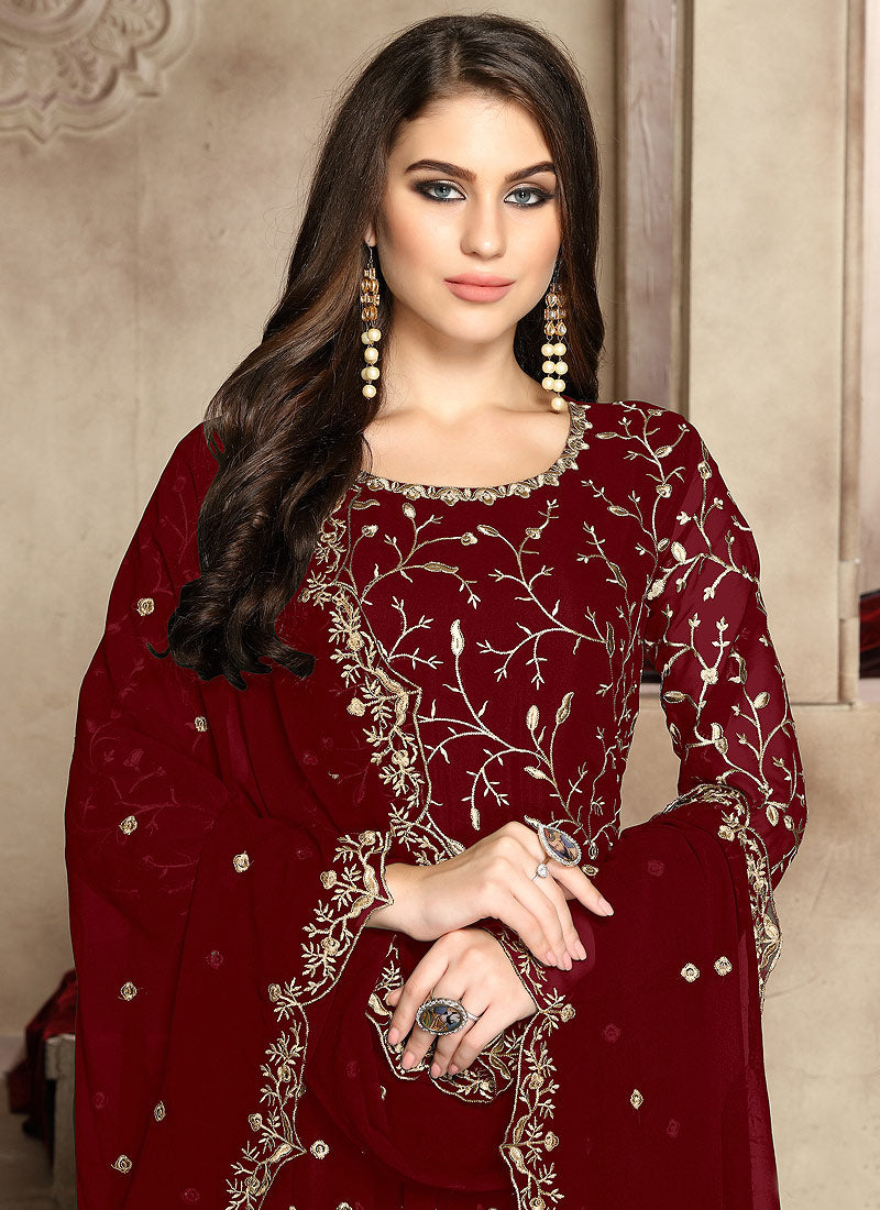 Embroidered Anarkali Suit