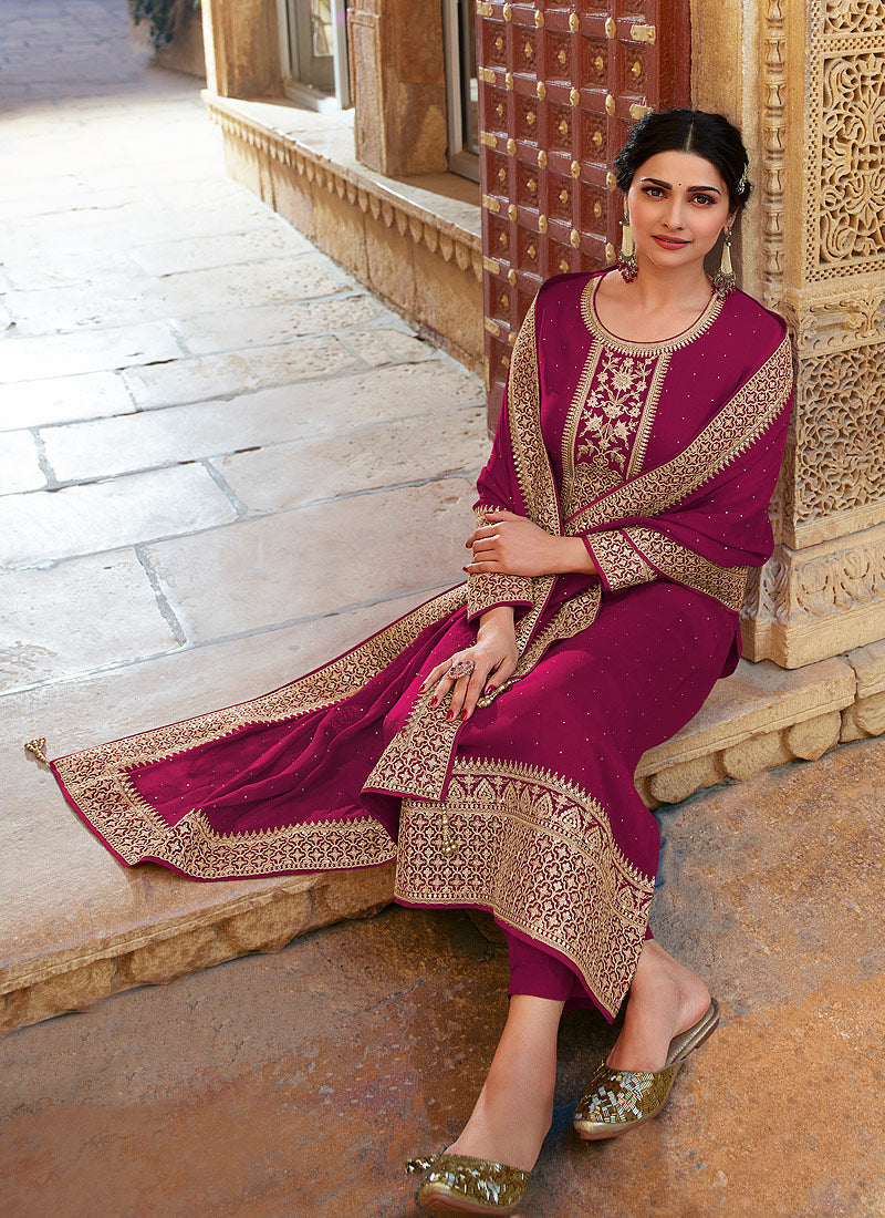 Pink Golden Indian Salwar Kameez In usa