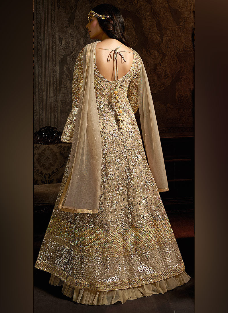 Black Zari Embroidered Anarkali Suit