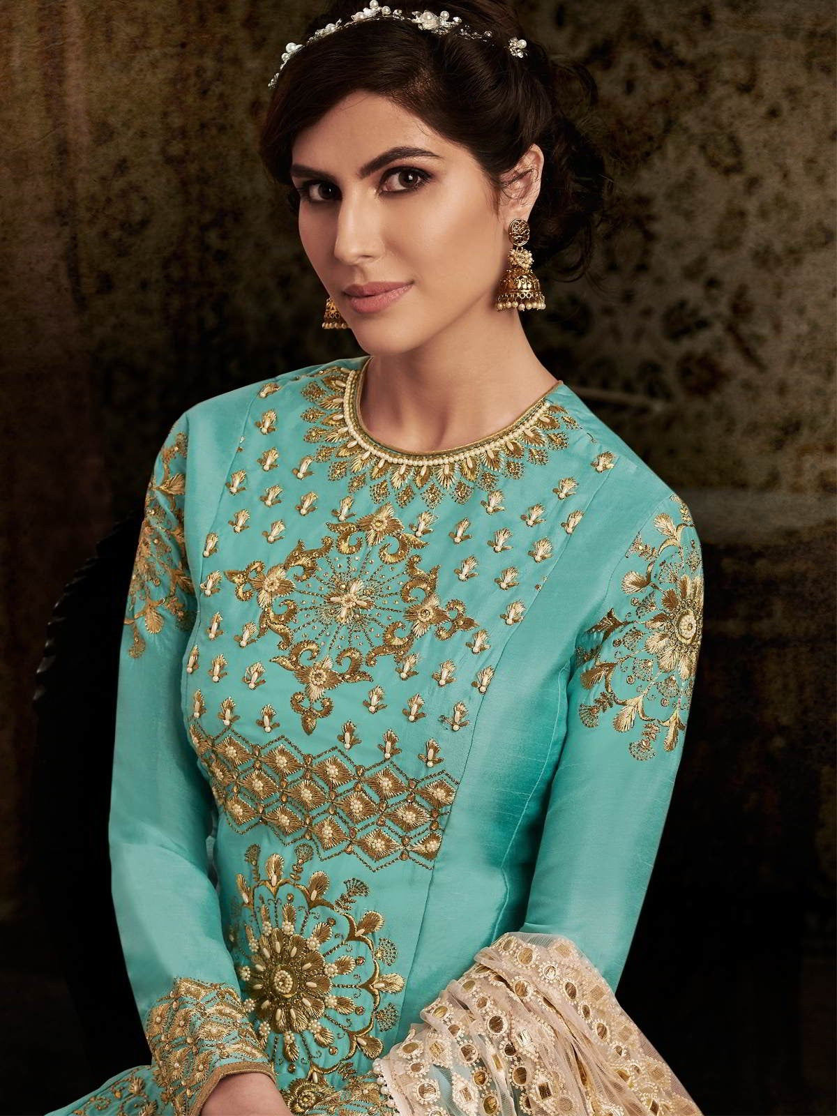 Sky Blue Pant Suit In usa uk canada