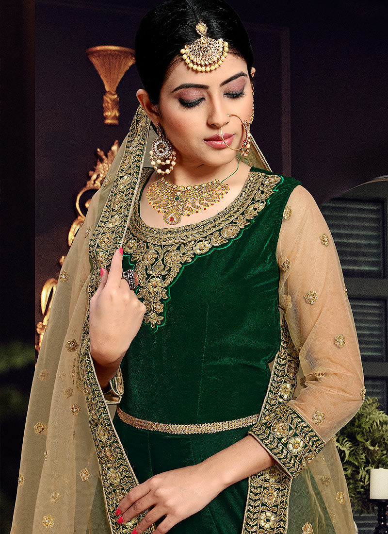 Velvet Anarkali Suit
